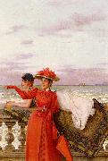 Vittorio Matteo Corcos Looking Out To Sea France oil painting artist